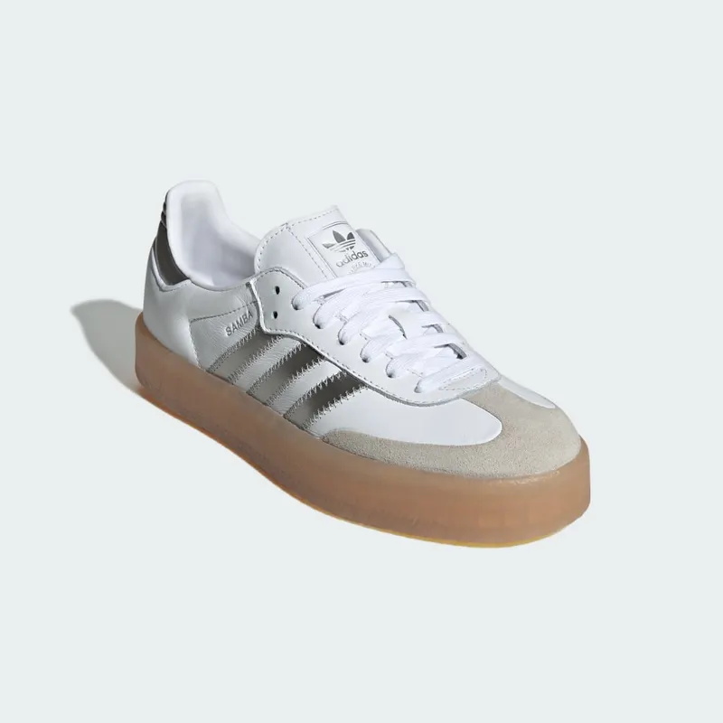 Adidas Sambae Cloud White / Silver Metallic / Gum (JS3943)