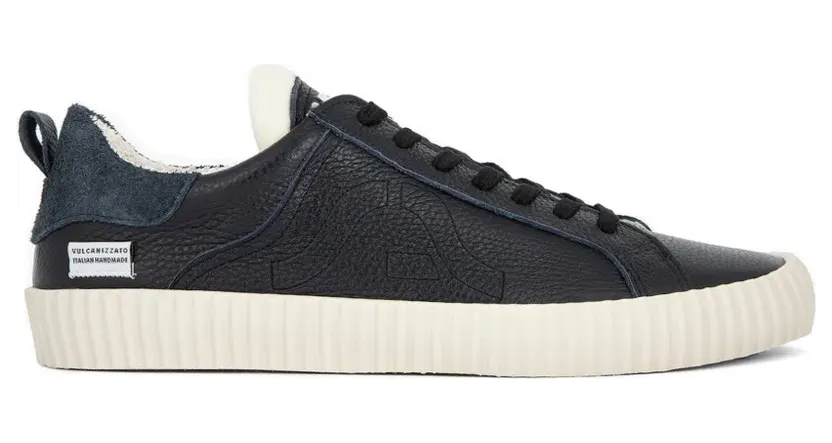 springa Wavy Sneakers mit geriffelte Sohle – Schwarz (WAVYLEATHERBLACK)