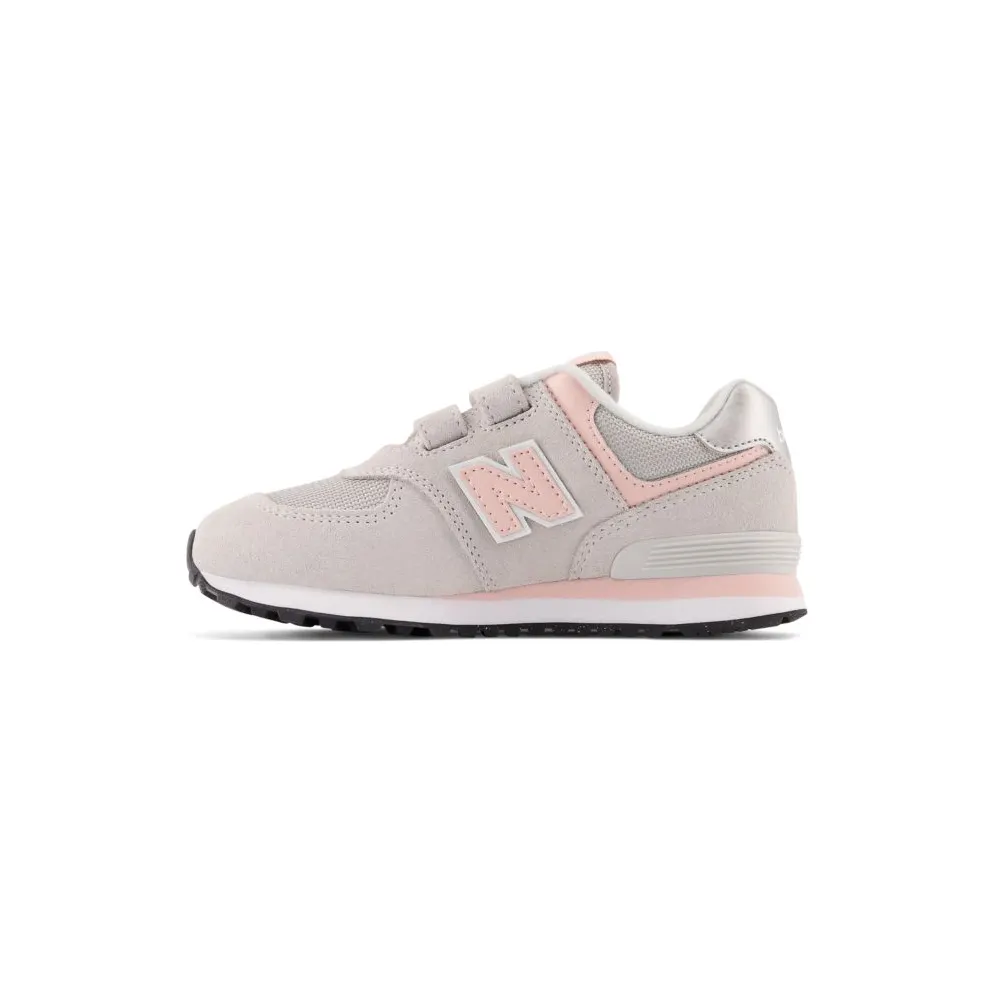 New Balance 574 Core Hook and Loop “Rain Cloud / Pink Haze” (PV574EVK)