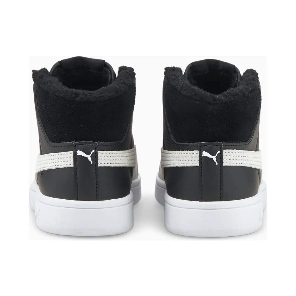 Puma Smash V2 Mid Fur White/Black (366895-02)