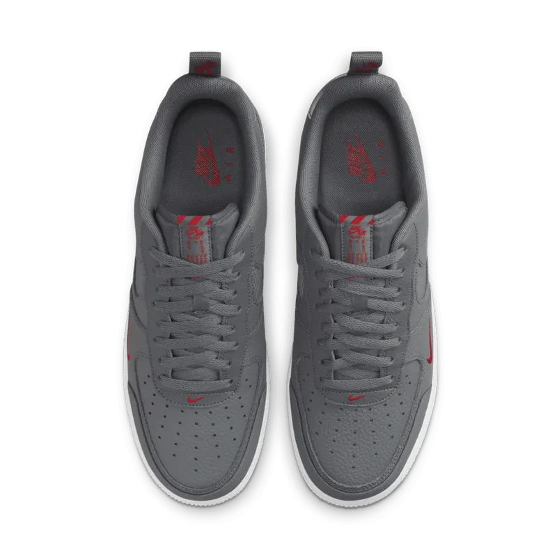 Nike Air Force 1 Low Grey Red Reflective Swoosh (DN4433-001)