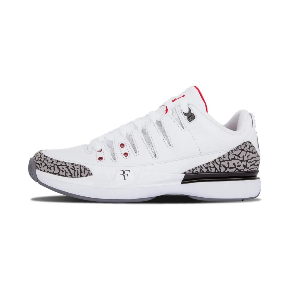 Nike Zoom Vapor AJ3 White Cement White/Fire Red-Cement Grey (709998-160)