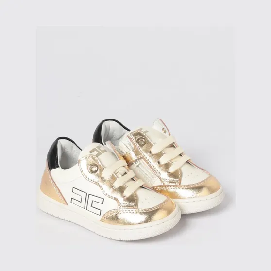 Elisabetta Franchi Leather Sneakers Gold (F1A9E04960092B070)