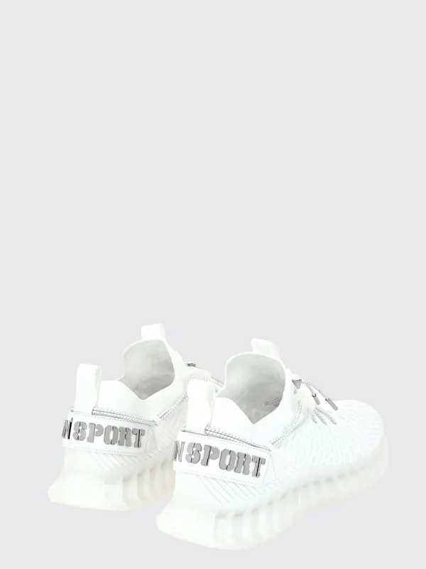 Plein Sport Technical Knit Low-Top with Elasticated Ankle and Double Pull Tab White (SADSUSC0520STE003N01)