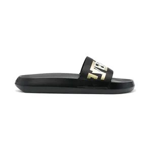 Versace Greca Logo Slides Black Gold White (1008732 1A05627 2B150)