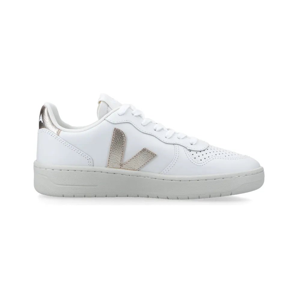 VEJA V-10 Prime Leather (White / gold) – VI0220737