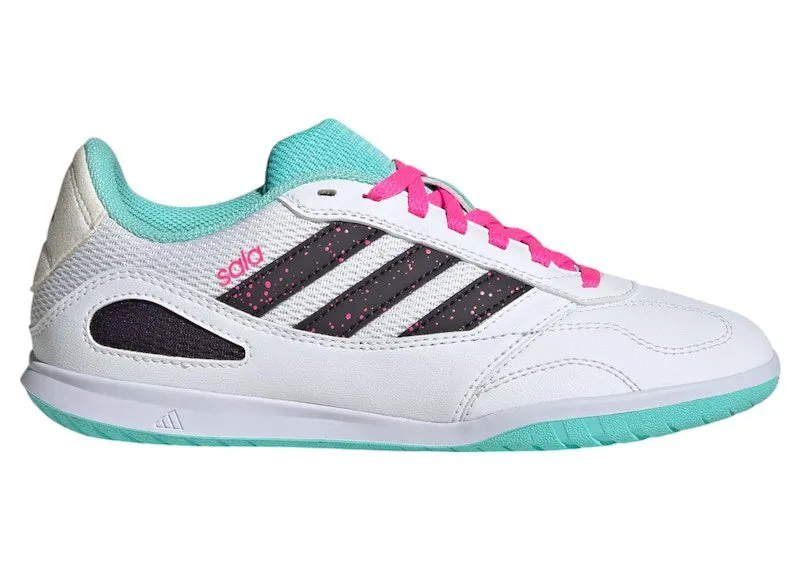 adidas Super Sala Competition 3 Indoor Cloud White Aurora Black Flash Aqua (JR5400)