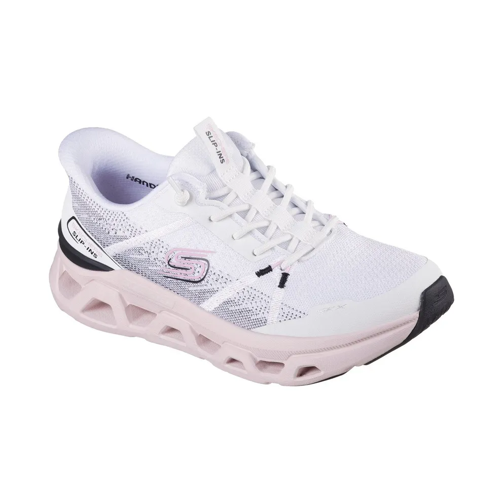 Skechers Slip-ins: Glide-Step Altus – Fast Lane – White / Black / Pink – “White” (150513 WBPK)