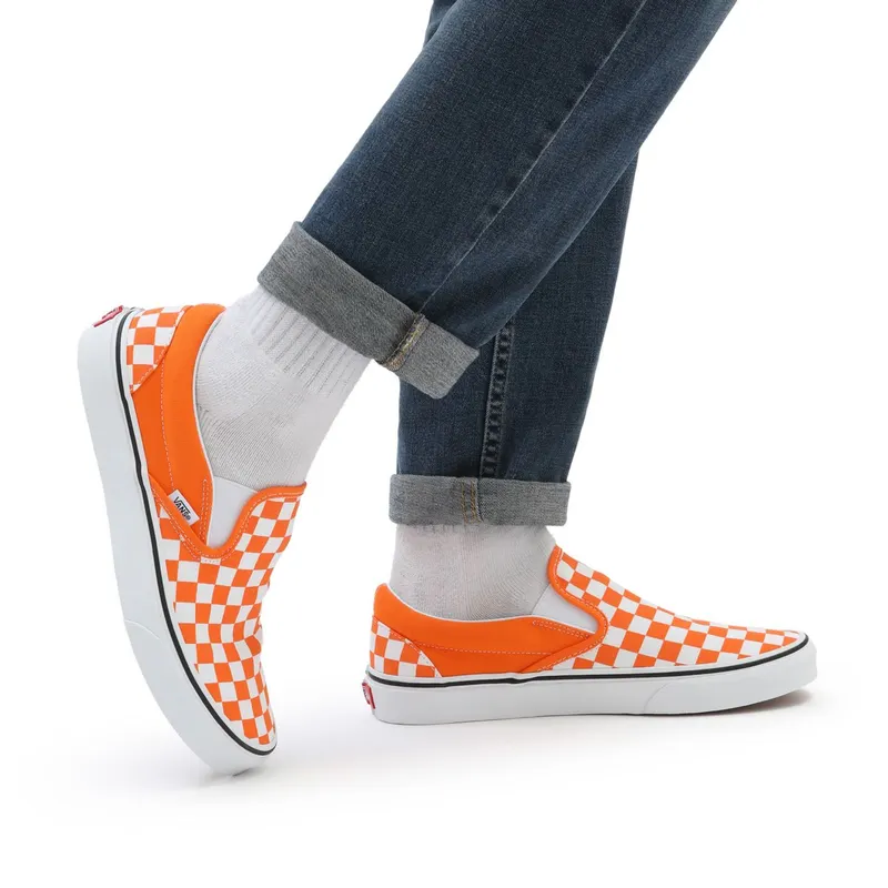 VANS Checkerboard Classic Slip-on Shoes Orange (VN000XG8AZZ)