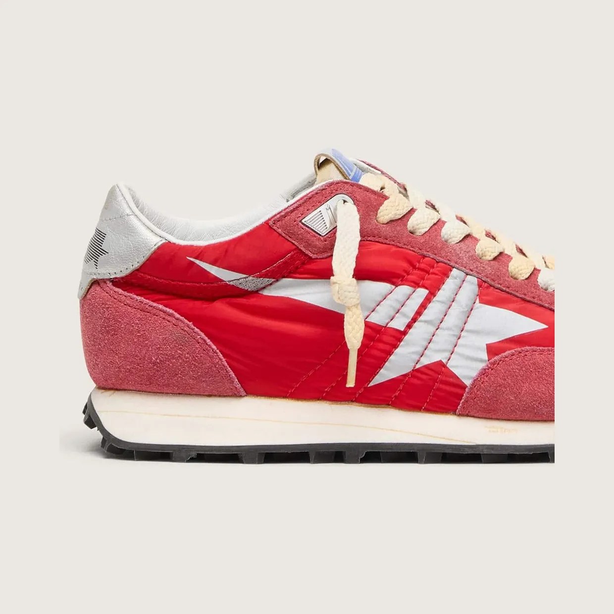 Golden Goose Women’S Marathon With Red Nylon Upper And Silver Star (GWF00683.F005492.40399) (4)
