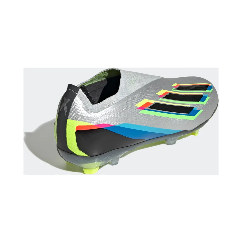adidas X Speedportal+ Firm Ground Football Boots Silver Metallic / Core Black / Solar Yellow (GW8415)
