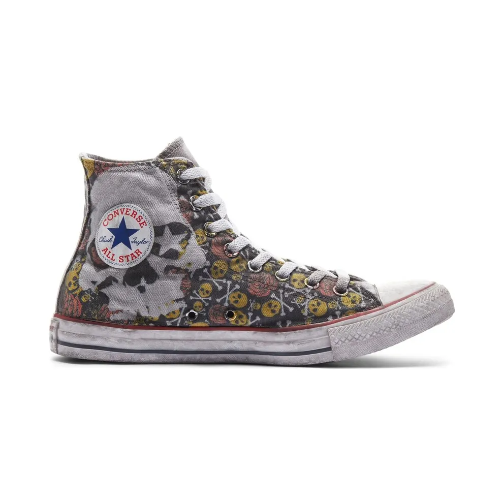 Converse Tattoo Chuck Taylor All Star High Top Print Rose Skull (171028C)