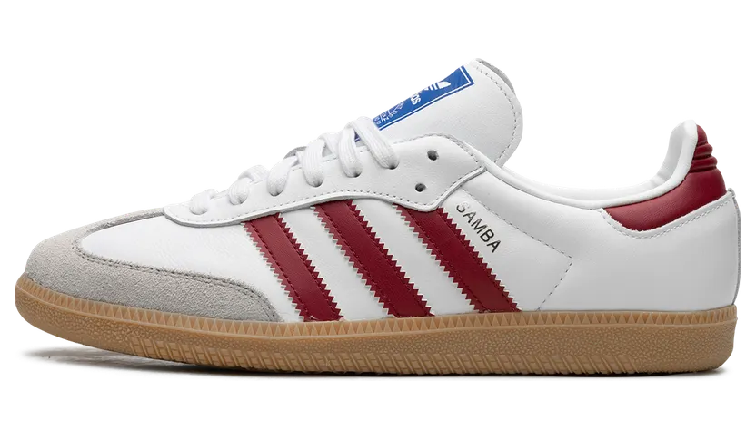 adidas Samba OG Cloud White / Collegiate Burgundy / Gum (IF3813)