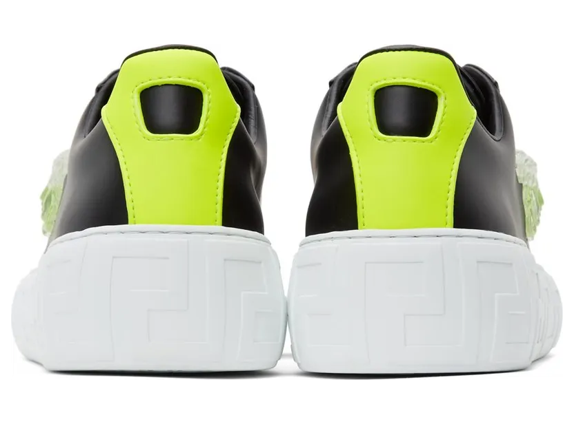 VERSACE Black & Green Greca Low-Top 2B190 BLKGL (DSU8404 1A00816) (4)
