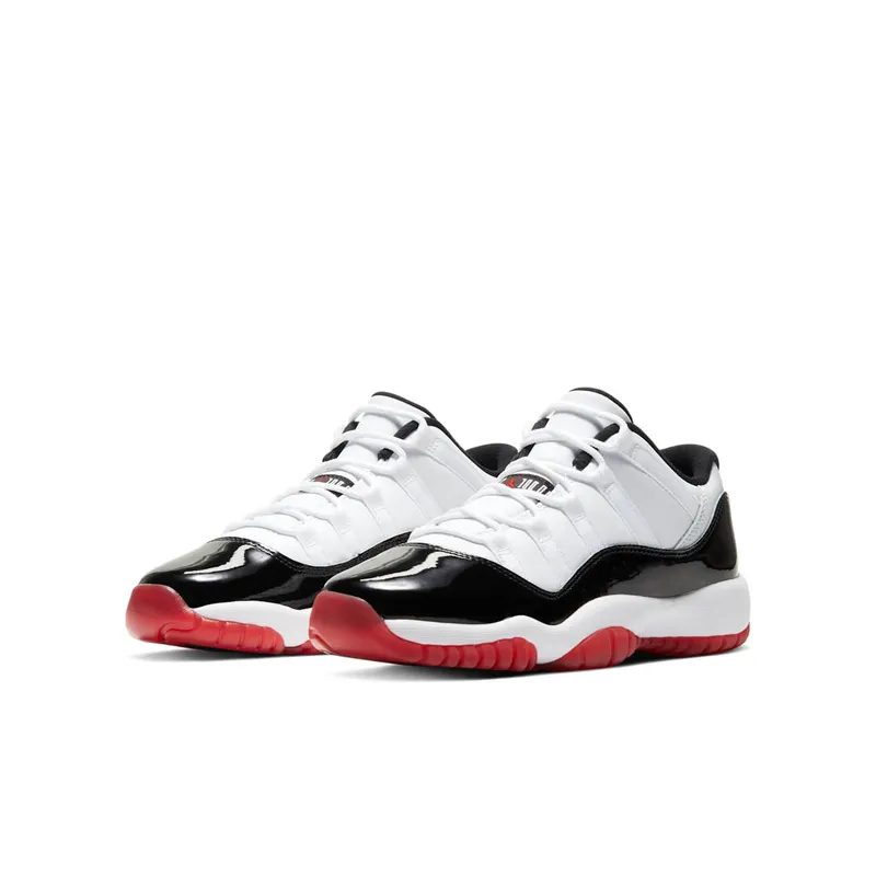 Air Jordan Nike AJ XI 11 Low Suede ‘White Bred’ (GS) (2020) (528896-160)