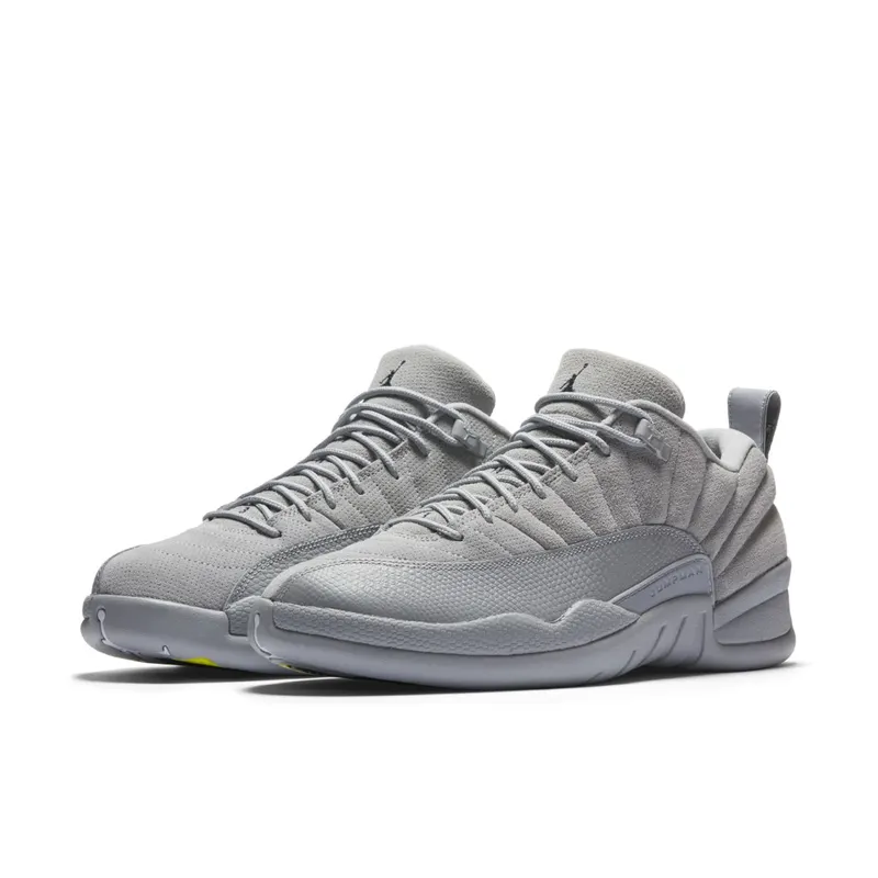 Jordan 12 Retro Low Wolf Grey Wolf Grey/Armory Navy-Electrolime (308317-002)