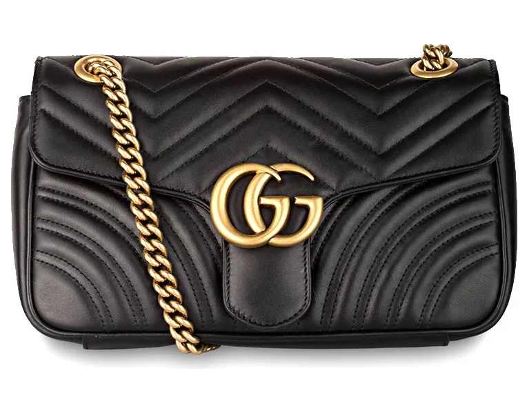 Gucci GG Marmont Matelassé Mini Bag Black (446744)