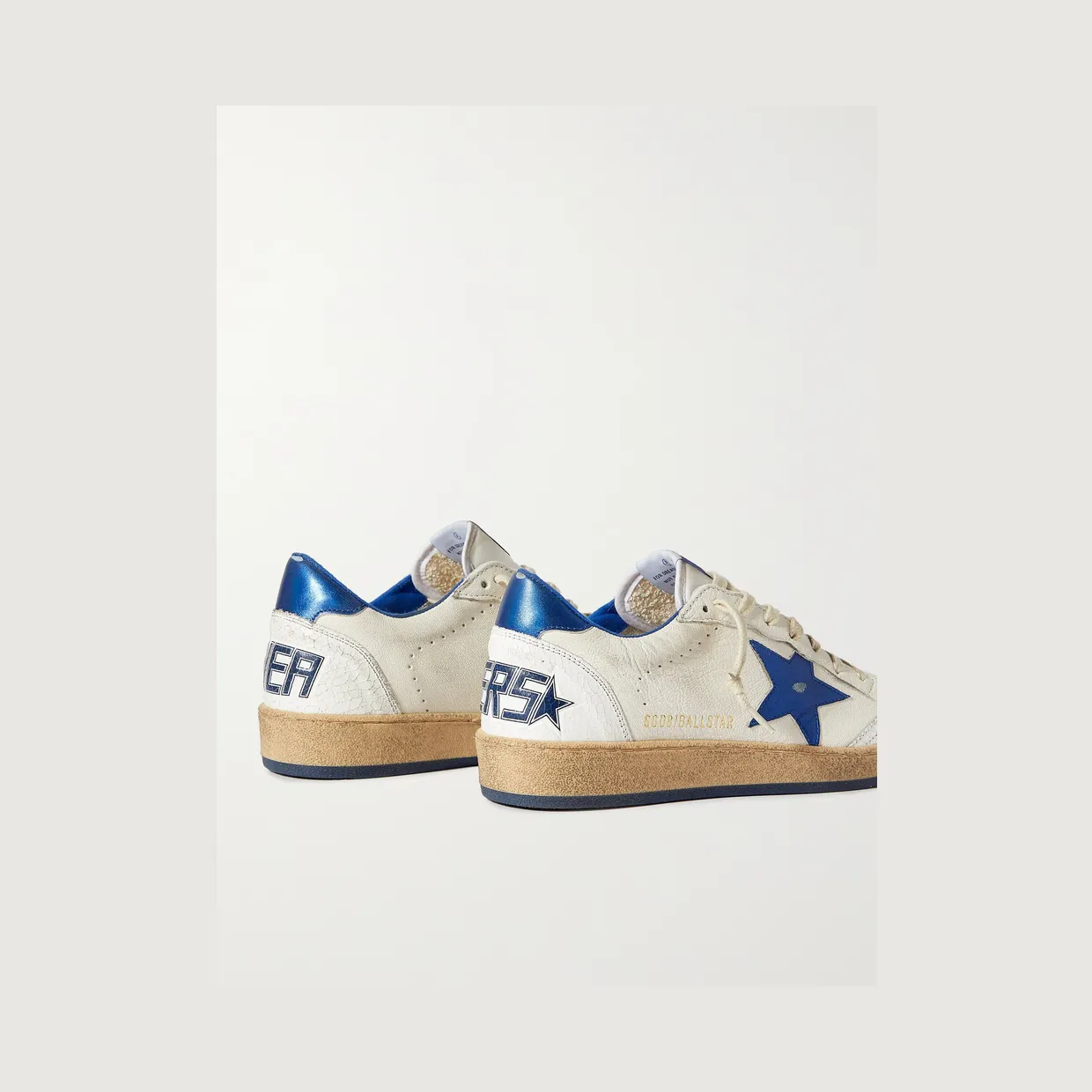 Golden Goose Ball Star Distressed Leather Sneakers White (GMF00117.F002198) (4)