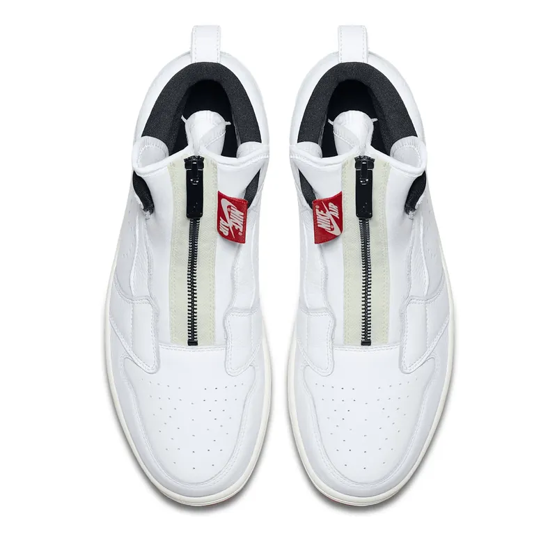 Jordan 1 Retro High Zip White University Red White/Black-Sail-University Red (AR4833-100)