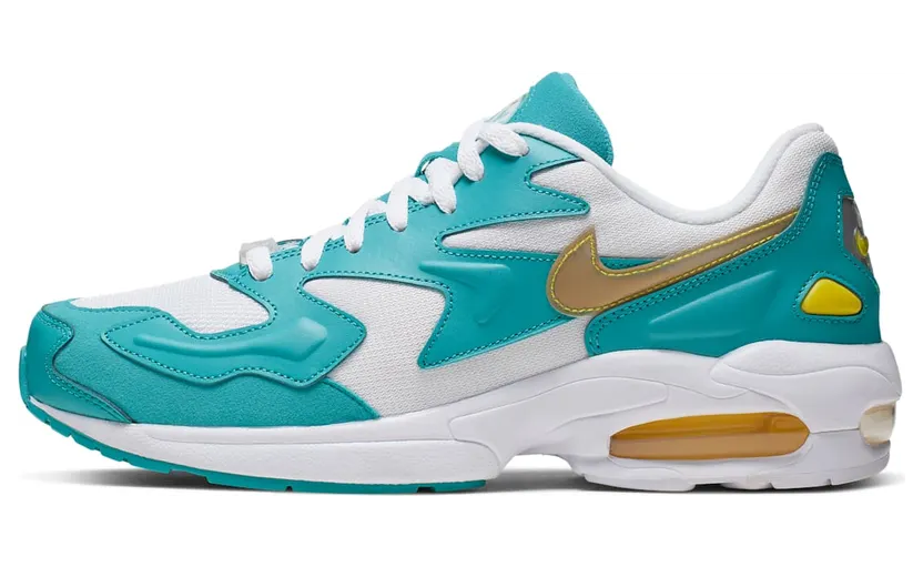 Nike Air Max 2 Light ‘Teal Nebula’ White/Teal Nebula-Metallic Silver-Dynamic Yellow (AO1741-105)
