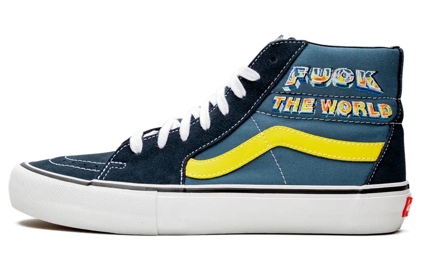 Vans Sk8-Hi Pro “Supreme – F*ck the World – Navy” (VN0A45JDSY2)