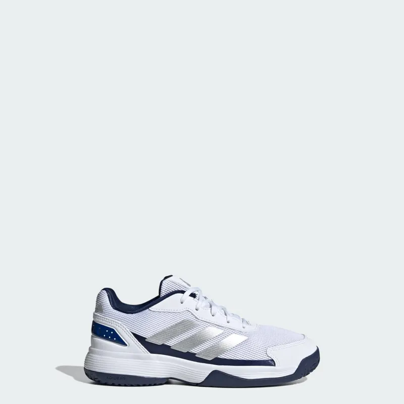 Adidas Crazyquick Kids Padel Cloud White / Silver Metallic / Dark Blue (JQ9273)