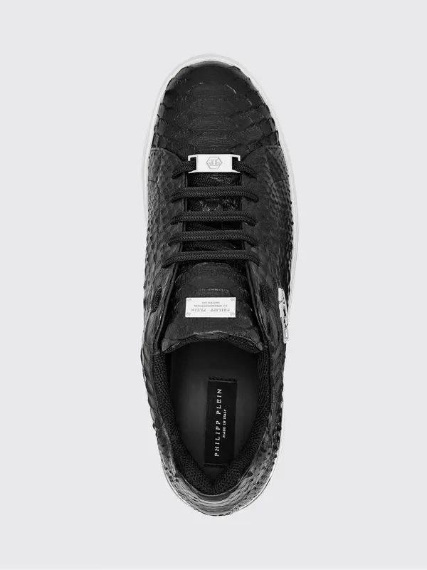 Philipp plein Python Print Leather Sneakers with Hexagon Black (FAASMSC3155PLE029P02) (2)