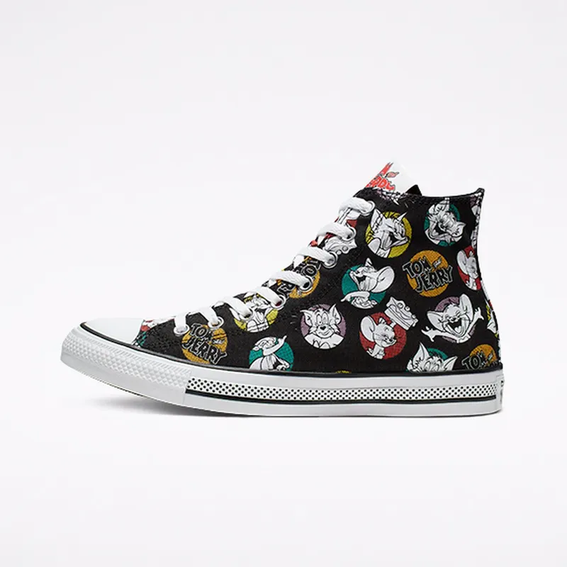 Converse Chuck Taylor All-Star Hi Tom and Jerry Black Black/Multi-White (165733C)