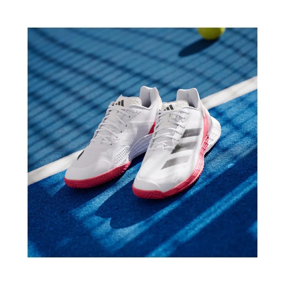 Adidas Defiant Speed 2 Tennis Shoes Cloud White / Core Black / Pure Ruby (JH6320)