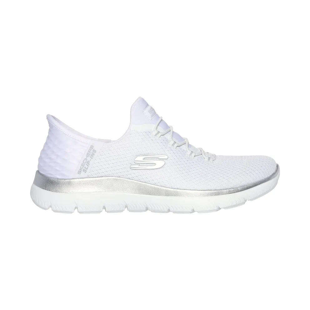 Skechers Slip-ins: Summits – Diamond Dream Sneaker White/Silver