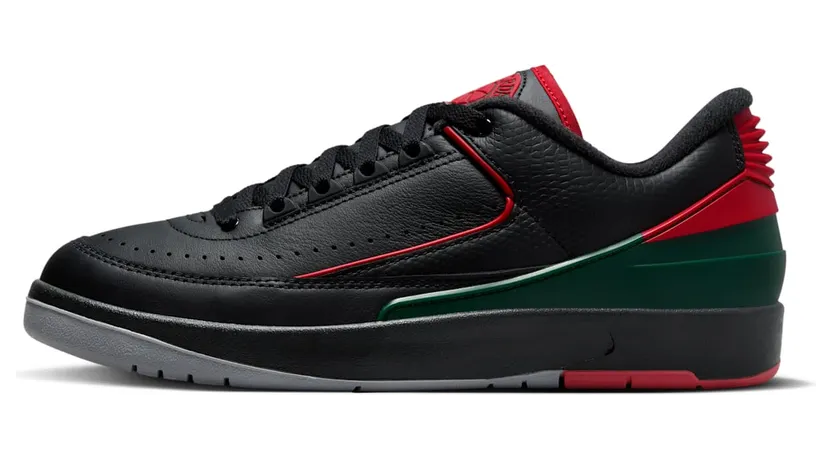 Air Jordan 2 Low ‘Origins’ Black/Fir/Cement Grey/Fire Red (DV9956-006)
