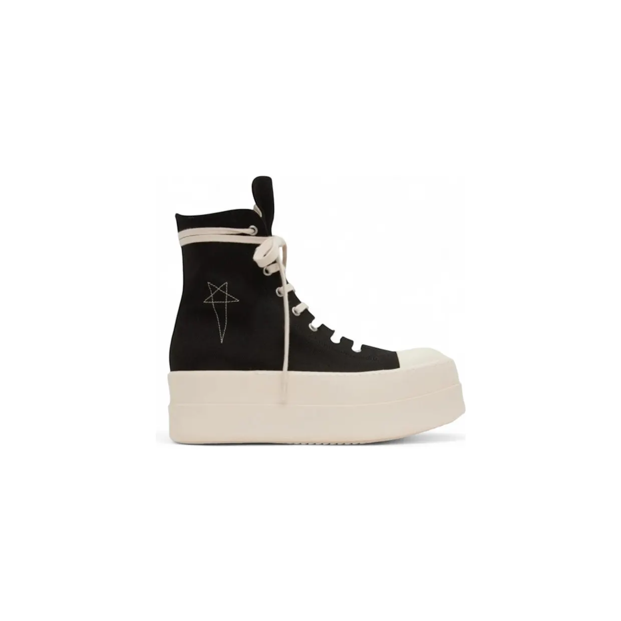 Rick Owens Hollywood DRKSHDW Double Bumper High Brushed Cotton Black Milk (DU02E7831BMOEM8-9811)