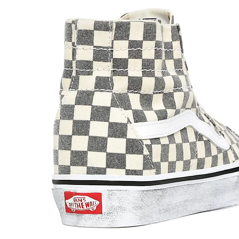 Vans Sk8-Hi Tapered Washed Asphalt True White Checkerboard (VN0A4U16HQE)