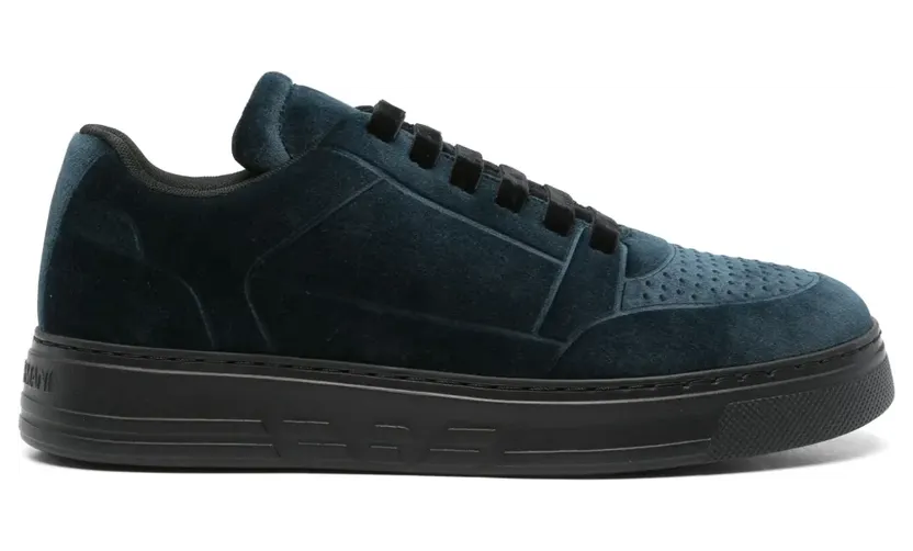 Emporio Armani Fluwelen sneakers – Blauw (X4X677XR331)