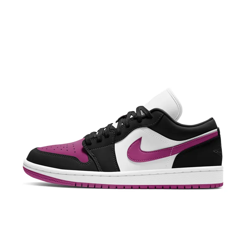 Jordan 1 Low Black Cactus Flower (W) Black/Cactus Flower-White (DC0774-005)