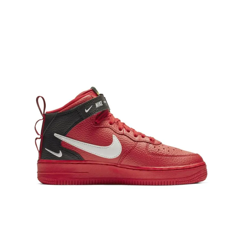 Nike Air Force 1 Mid Utility University Red (GS) University Red/White-Black-Tour Yellow (AV3803-600)