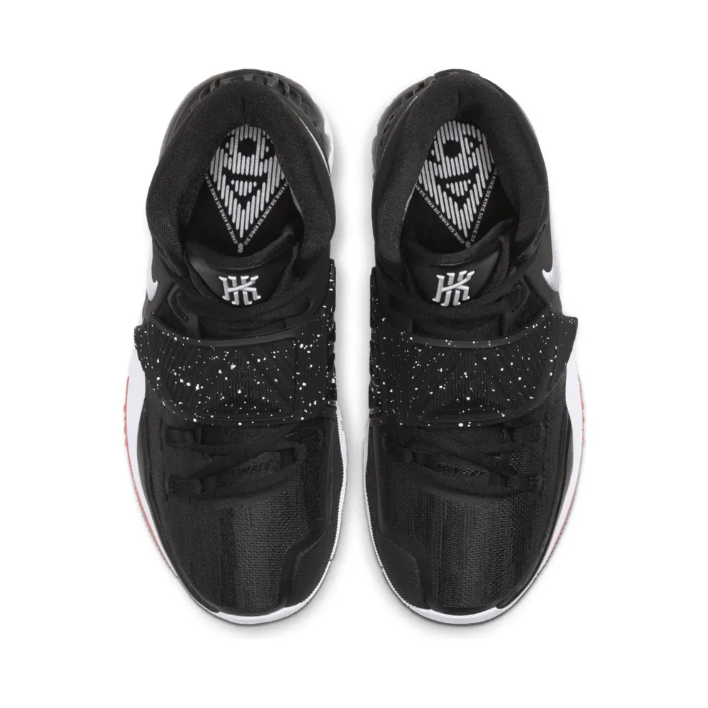 Nike Kyrie 6 Jet Black White (GS) Black/White-Bright Crimson (BQ5599-001)
