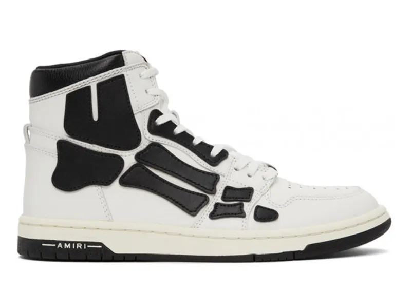 AMIRI Skel Top Hi White Black (MFS002 111)