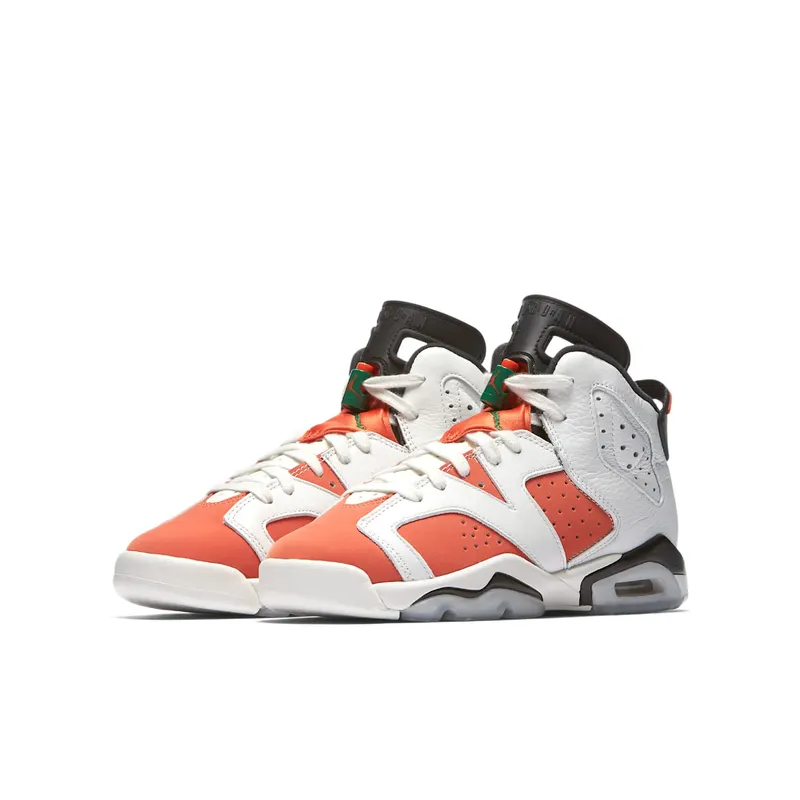 Jordan 6 Retro Gatorade Like Mike White (GS) Summit White/Team Orange-Black (384665-145)