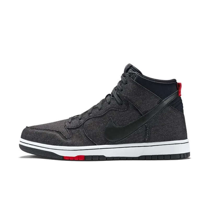 Nike Dunk CMFT Denim Black Black/Black-White-University Red (705434-001)