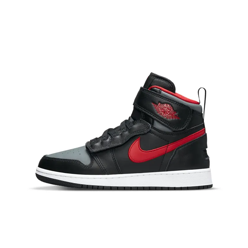 Air Jordan 1 Flyease Black Gym Red Smoke Grey (GS) (DC7986-006)