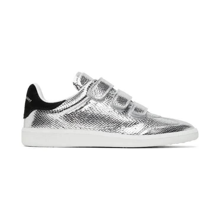 Isabel Marant Silver Goatskin Beth Sneakers (21HBK0031-21H021S)