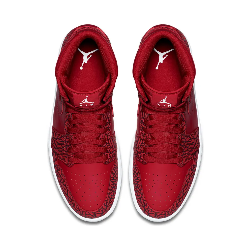Jordan 1 Retro Red Elephant Print Gym Red/White-Team Red-White (839115-600)