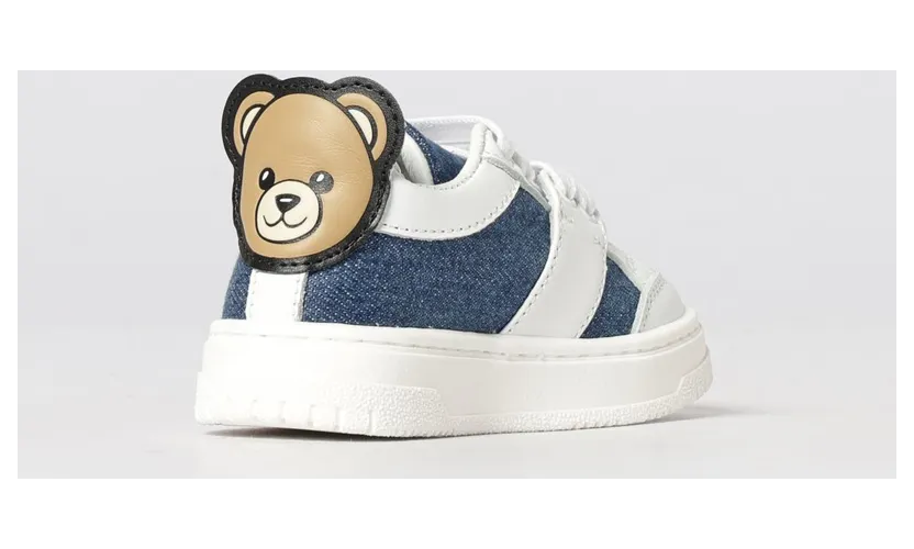 Moschino Leather and Denim Sneakers White (829741) (2)