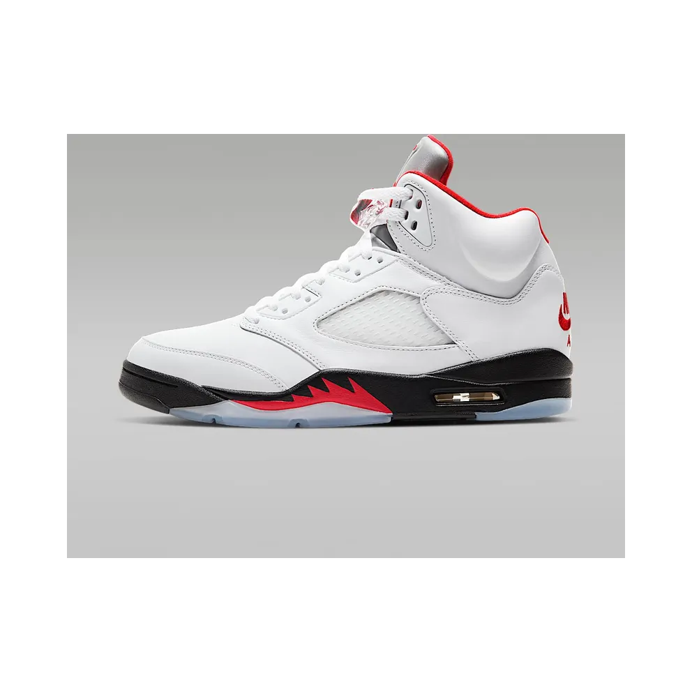 Air Jordan 5 Retro Fire Red Silver Tongue (2020) (DA1911-102)