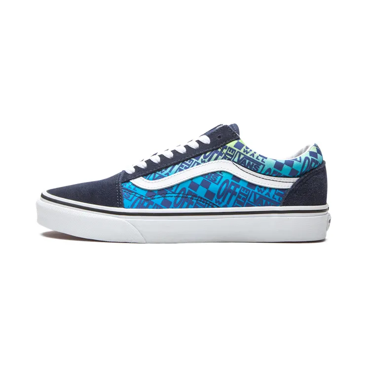 Vans Old Skool “Off the Wall Logos – Blue” (VN0A4U3B2PA)