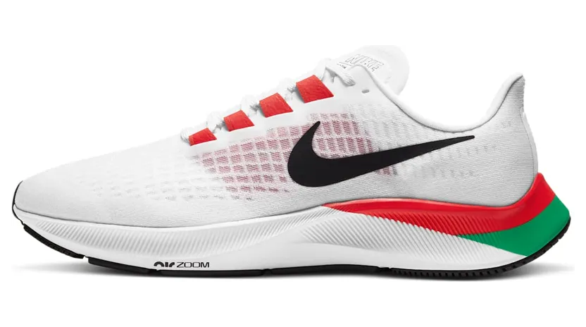 Nike Air Zoom Pegasus 37 Eliud Kipchoge “White / Chile Red / Lucky Green / Black” (DD9478-100)