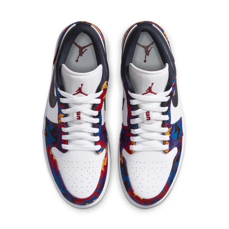 Jordan 1 Low Nothing But Net White/Dark Obsidian-Team Red (CZ8659-100)