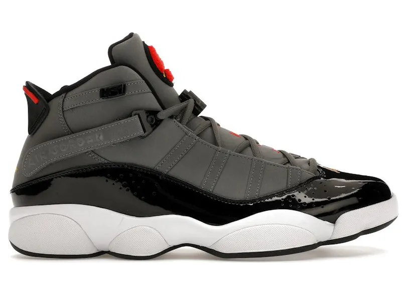 Jordan 6 Rings Smoke Grey Black Red Gold (322992-022)