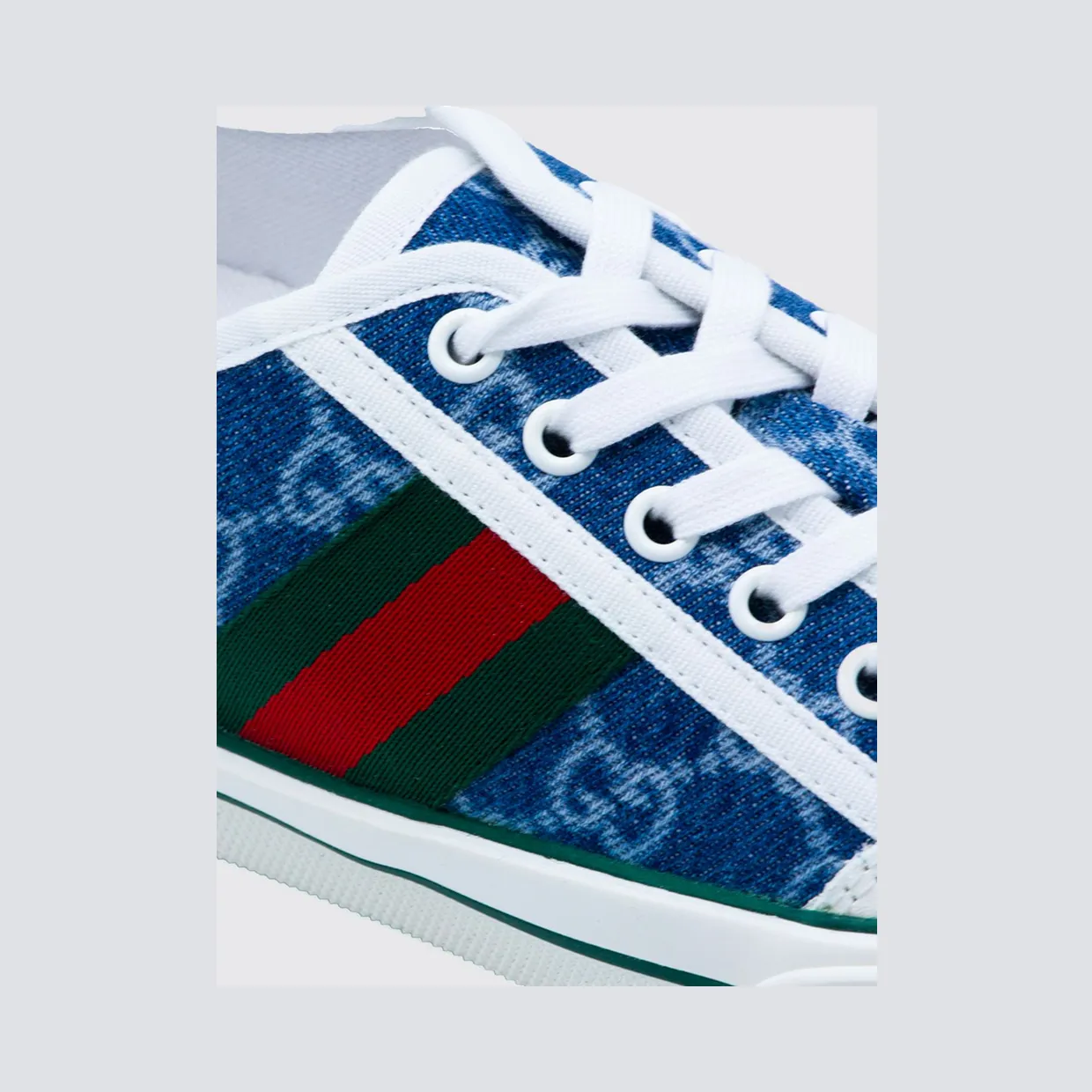 Gucci Tennis 1977 Sneakers in Denim with GG Monogram Denim (859219FAFIW4749) (3)